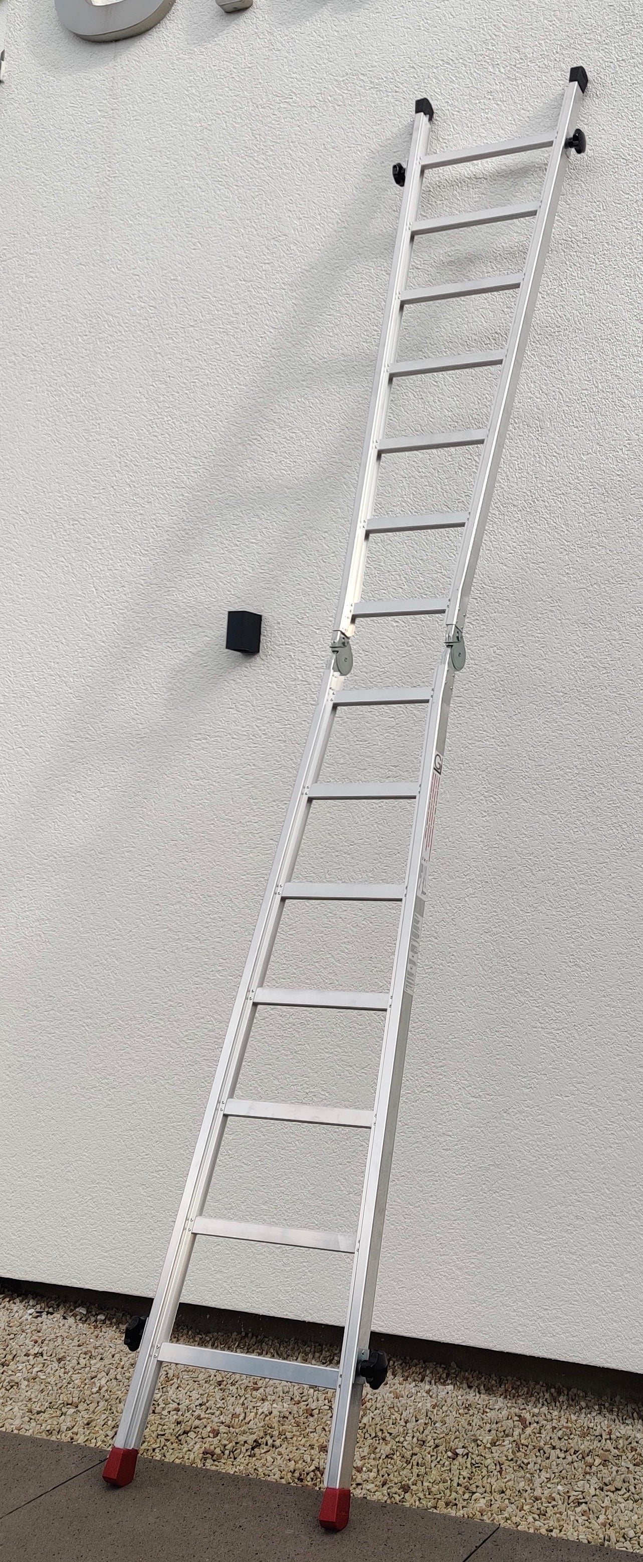 Gödde Treppenleiter 2 x 7 Stufen (Anlegeleiter, Stehleiter, Treppenleiter)