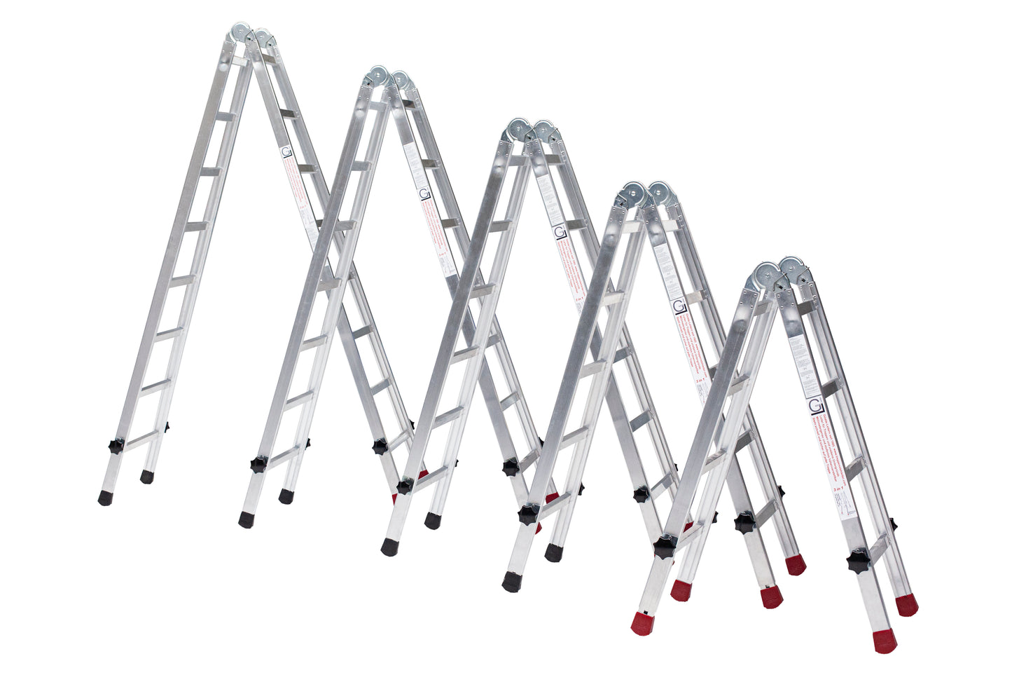 Gödde Treppenleiter 2 x 7 Stufen (Anlegeleiter, Stehleiter, Treppenleiter)