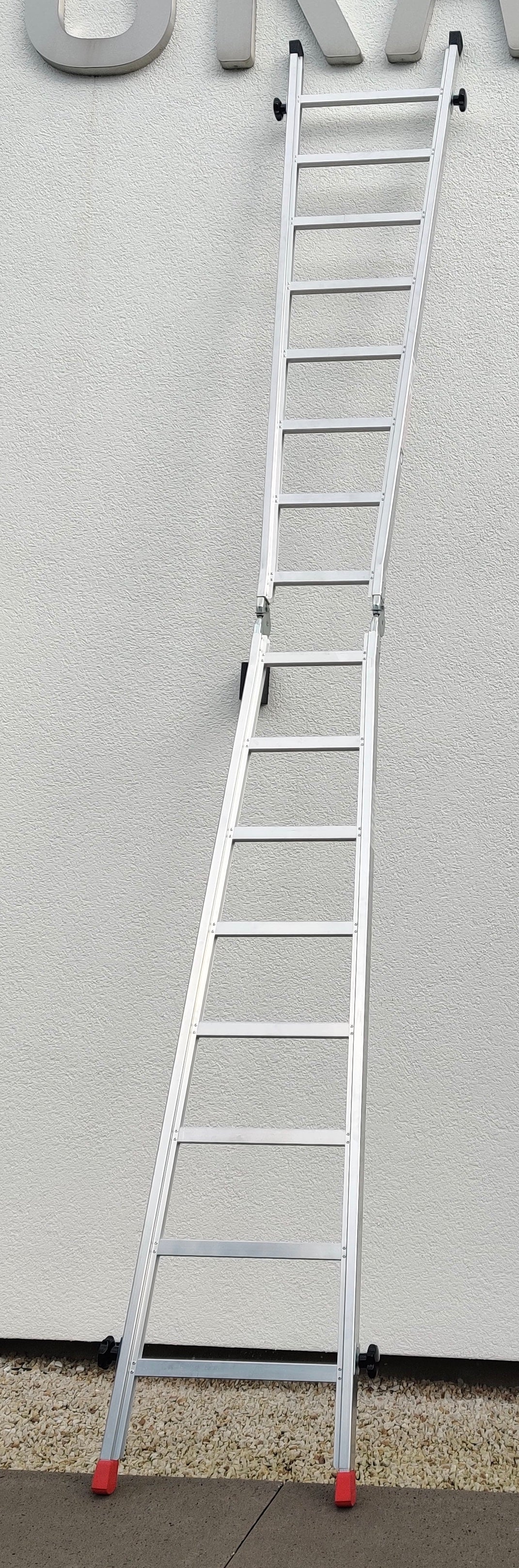 Gödde Treppenleiter 2 x 8 Stufen (Anlegeleiter, Stehleiter, Treppenleiter)