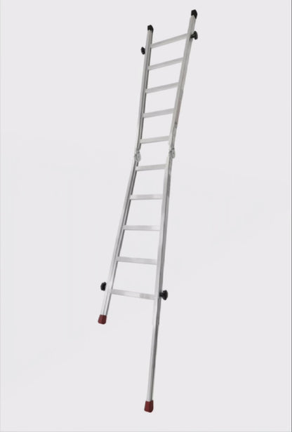 Gödde Treppenleiter 2 x 5 Stufen (Anlegeleiter, Treppen-Stehleiter, Stehleiter, Treppenleiter)