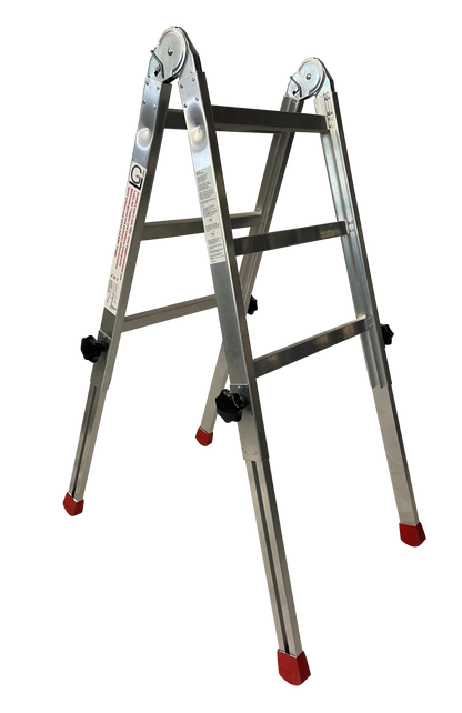 Arbeitsbock "ICH KANN MEHR" Alu mit verstellbaren Beinen mit Aufstiegshilfe